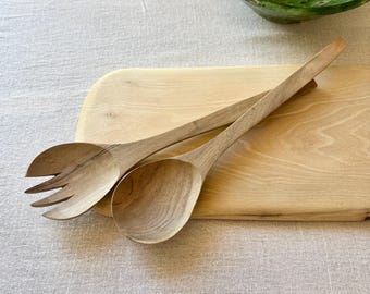 Posate per insalata in legno