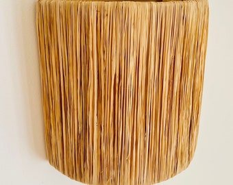 Raffia wall light