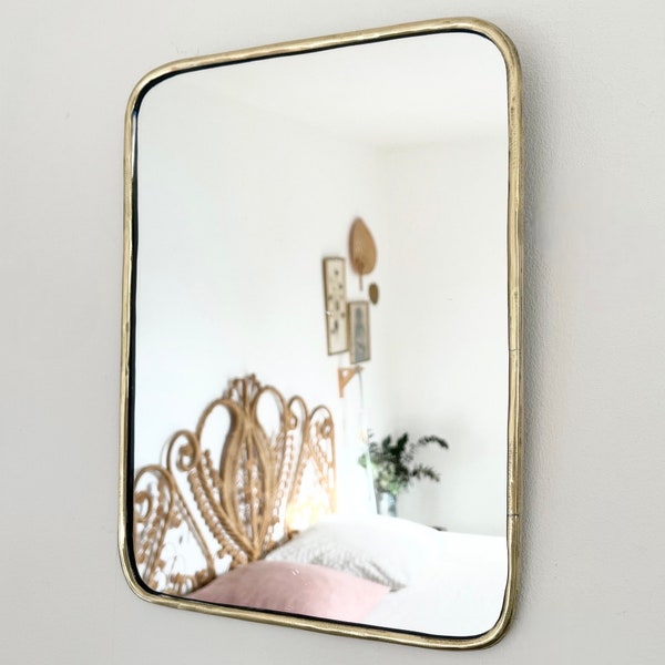 Miroir en laiton rectangle