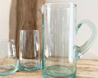 Carafe beldi en verre soufflé