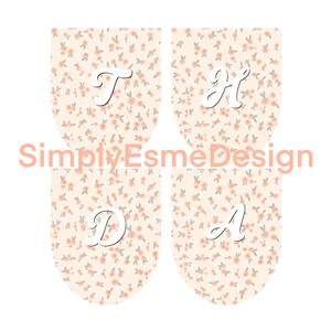 Floral Happy Birthday Banner, Printable Download, Birthday Letter banner, vintage floral Birthday banner, cream floral banner image 3