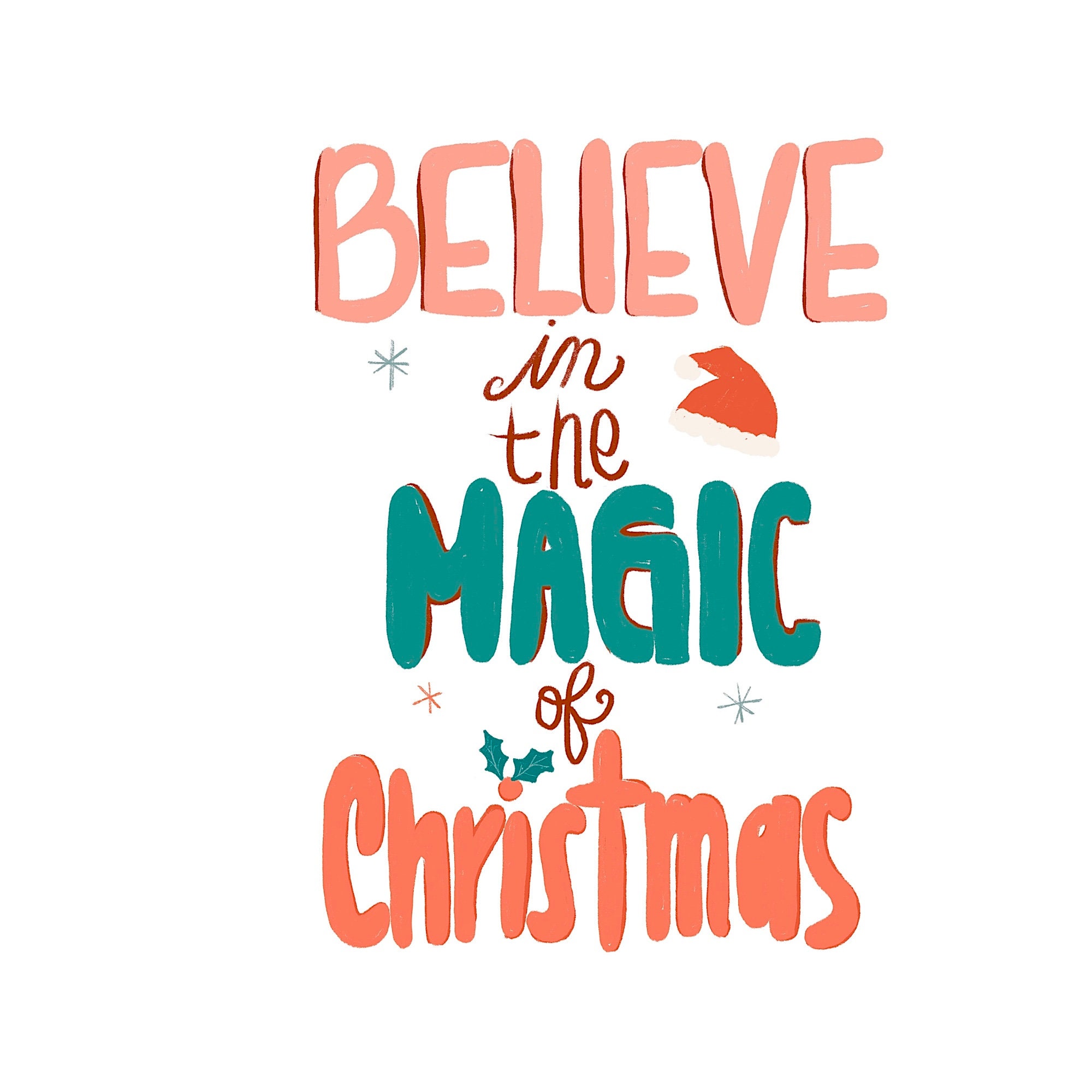 Retro Christmas Printable, Printable Wallart, Wall Decoration ...
