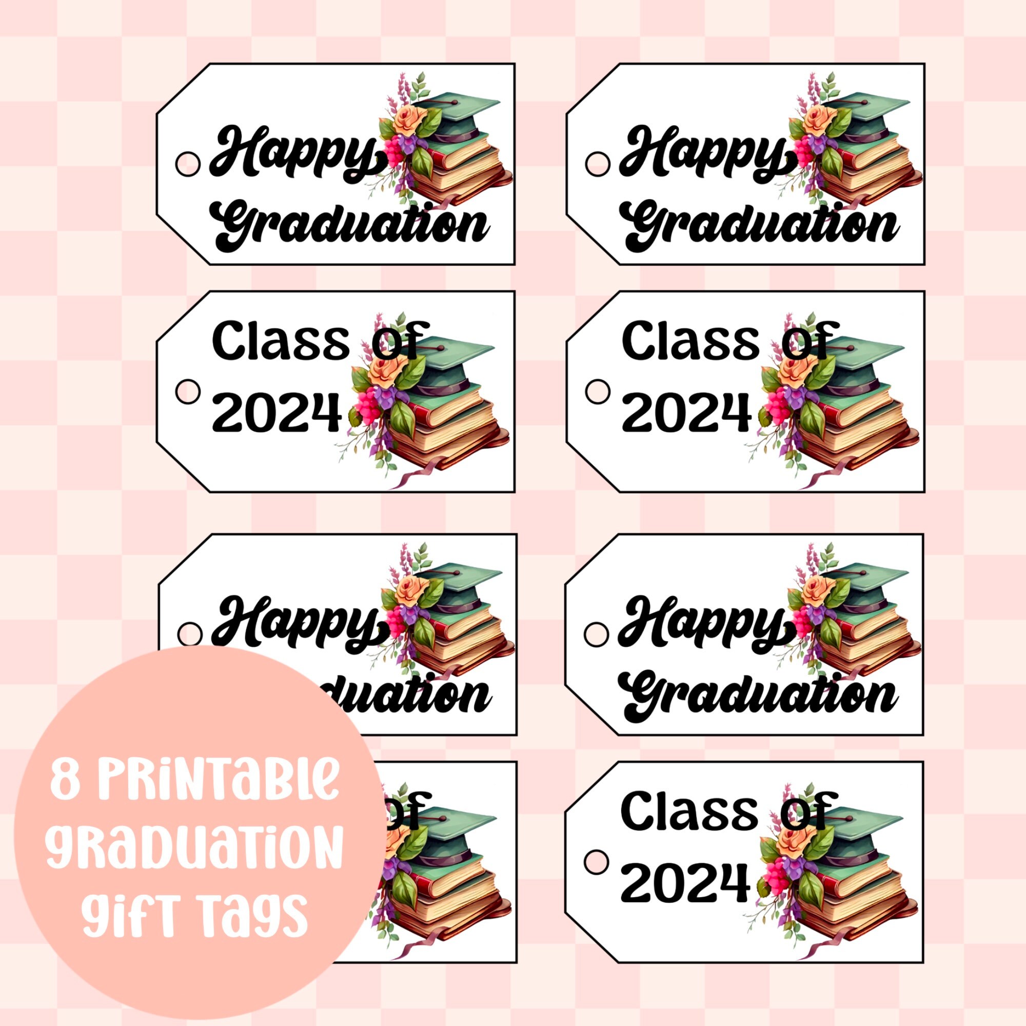 Printable Graduation Gift Tags, Simple Graduation Gift Tags, End of ...