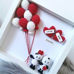 Wedding frame/ Personalized Valentines Day Gift/ Bigli Migli Wedding gift/ Red and White/ Unique Wedding Gift Ideas/ Gift for Couple