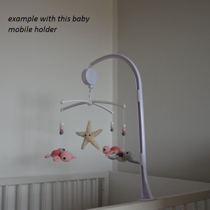 White Baby Mobile holder Baby Crib Mobile set Bed Bell Toy Etsy