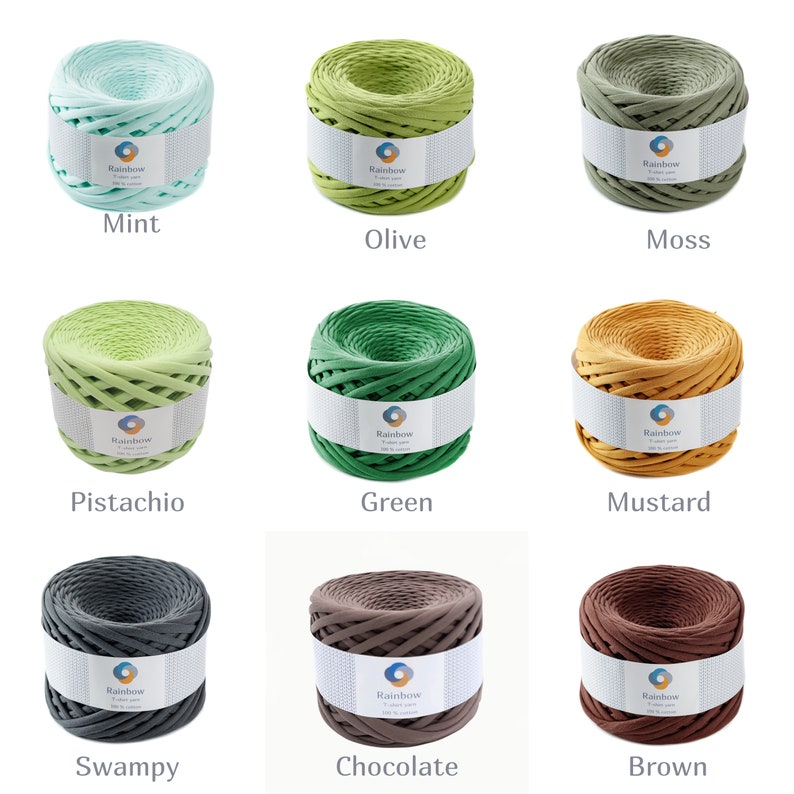 tshirt yarn, premium tshirt 100% Cotton best quality, crocheting bags, baskets, carpets, yarn for bags, 7-9mm 330-380gr 110yards/100m image 4