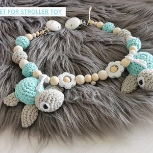 Set fai da te per passeggino giocattolo con tartarughe, passeggino sonaglio Giocattoli, Giocattolo per seggiolino auto, giocattolo neonato, passeggino catena tartarughe, catena di pram, tartaruga