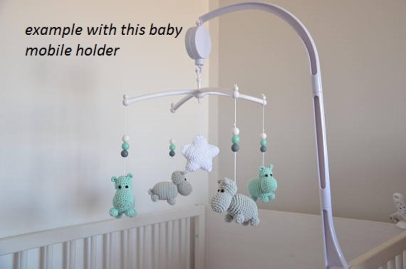 White Baby Mobile holder Baby Crib Mobile set Bed Bell Toy Etsy
