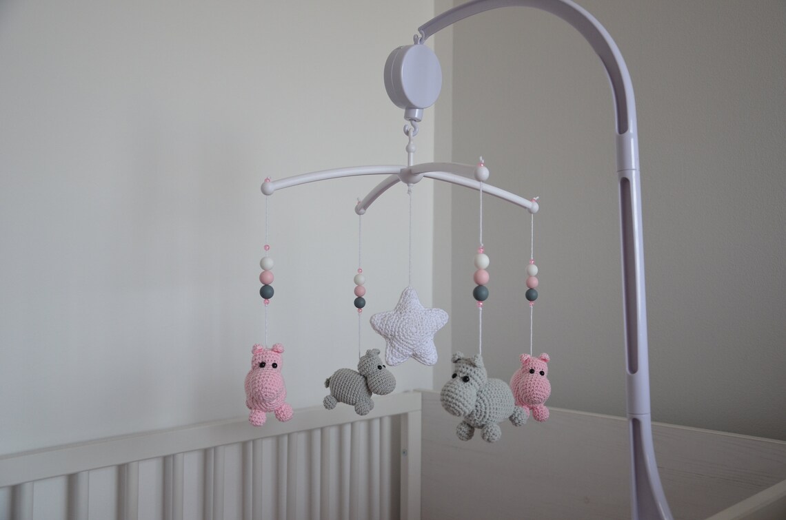 DIY baby mobile kit Kit for baby mobile Hippo mobile Etsy