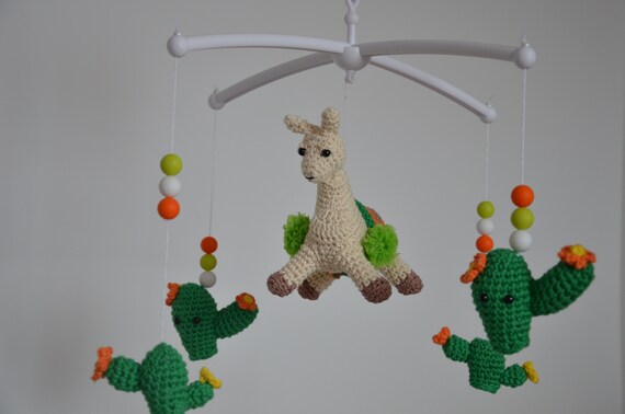llama crib mobile