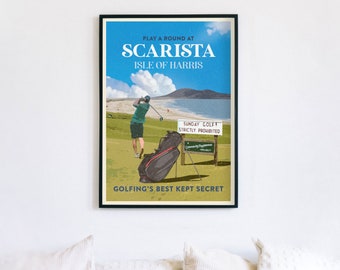 Scarista // TRAIGH Series | ISLE of HARRIS | Vintage Travel Poster | Scotland Art Print by The Herring Girl | A2