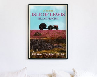 Isle of Lewis // DISTRICT Series | ISLE of LEWIS | Vintage Travel Poster | Scotland Art Print by The Herring Girl | A2