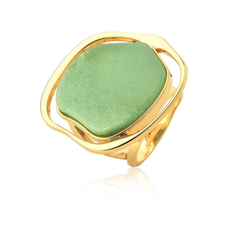 Ring MD 1183 AU Green Agate