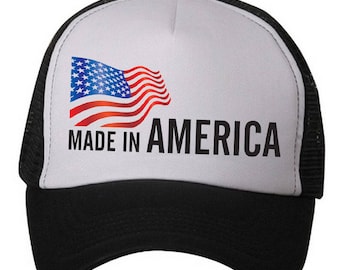 Made in America Trucker Hat - American Pride! Snapback style - One size fits all