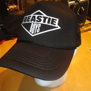 洋楽 beastie boys logo patch cap mesh The Beastie Boys Old School Trucker cap Hat Adult One-size
