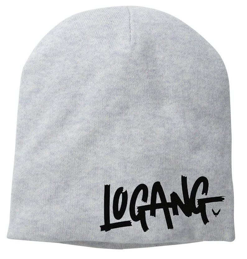 Logan Paul /'LOGANG/' Beanie Light Gray ~SAVAGE~ NWOT