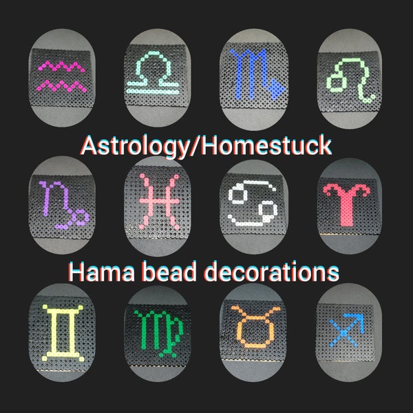 Astrology coasters Decorations hama beads