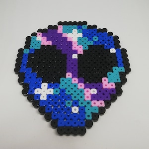 Galaxy Alien Coasters Hama Perler beads handmade