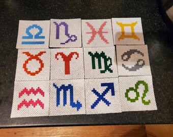 Handmade Zodiac Sign Coasters – Unique, Custom Astrology-Inspired Drink Coasters,Perfect for Home Decor & Zodiac Lovers