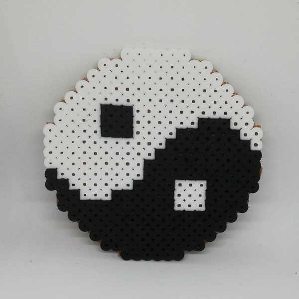 Yin Yang hama/Perler coaster/decal [set of 1-4]