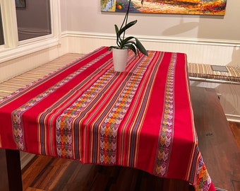 Peruvian Manta 84"x42" or 48"x42"/Tribal fabric blankets/Peru Textile Tablecloth/Andean Aguayo/Ethnic Blanket Fabric