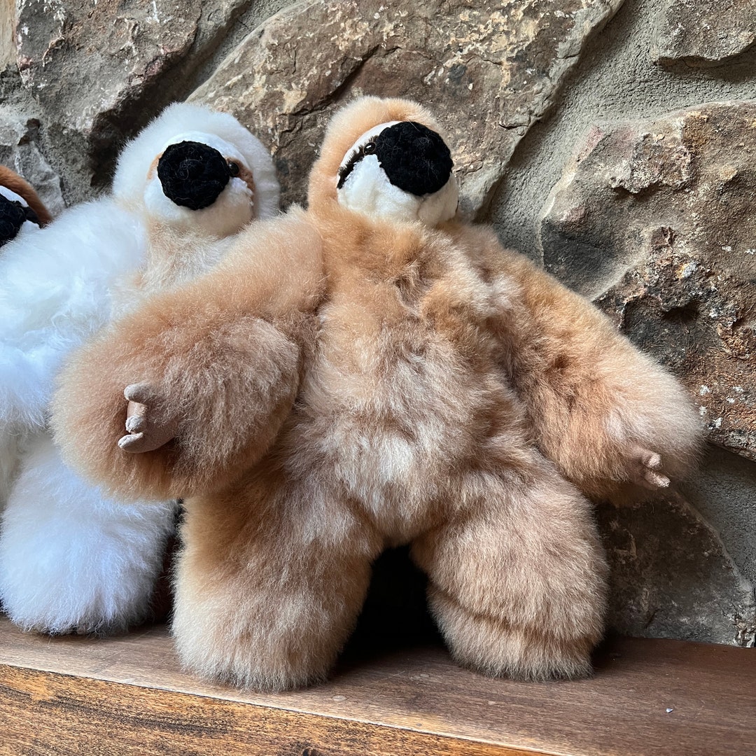 Luxury Giant 17 Tall Alpaca Fur SLOTHS. Handmade in the Andes of Peru