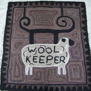 Wool Keeper Hooked Rug