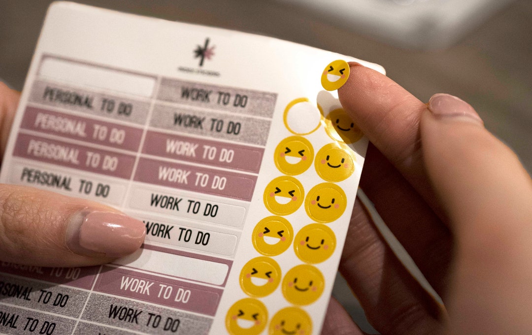 To Do Header & Emoji Faces Sticker | to Do Stickers | Shopping List ...