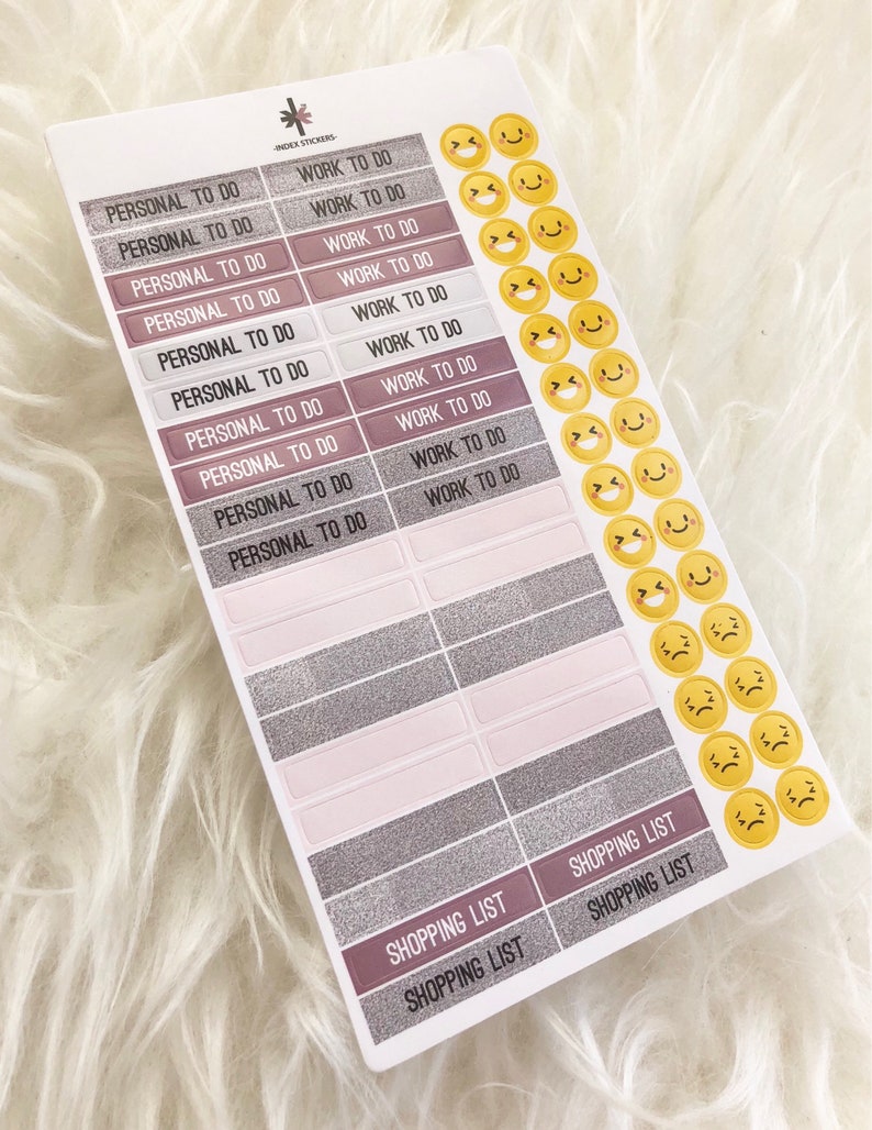 To Do Header & Emoji Faces Sticker | to Do Stickers | Shopping List ...