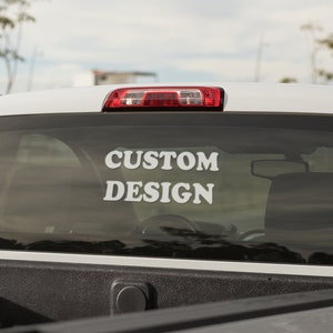 Custom Design Decal for Car and other Surfaces Black and White colors Available Pegatina para Carro Calcomania Personalizada