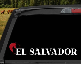 Western El Salvador Decal Stickers para Carros Calcomanias para Autos El Salvador Decal for Cars and Trucks Latin