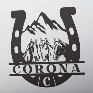 Western Horse Decal with Horseshoe Personalized Last First Name or State Sticker Vinyl for Truck Calcomania para Troca Sticker para troca