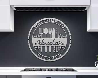 Welcome to Abuela's Kitchen Metal Sign Great Gift for Abuelitas Letrero de Metal
