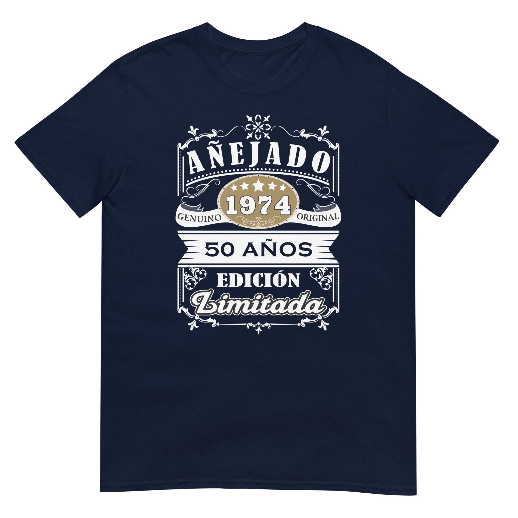 Camiseta Personalizada De Cumpleaños 50 1974 50 Años Original Anejado 40  Años, 60 Años, 70 Años, 80 Años, 90 Años T-shirt 