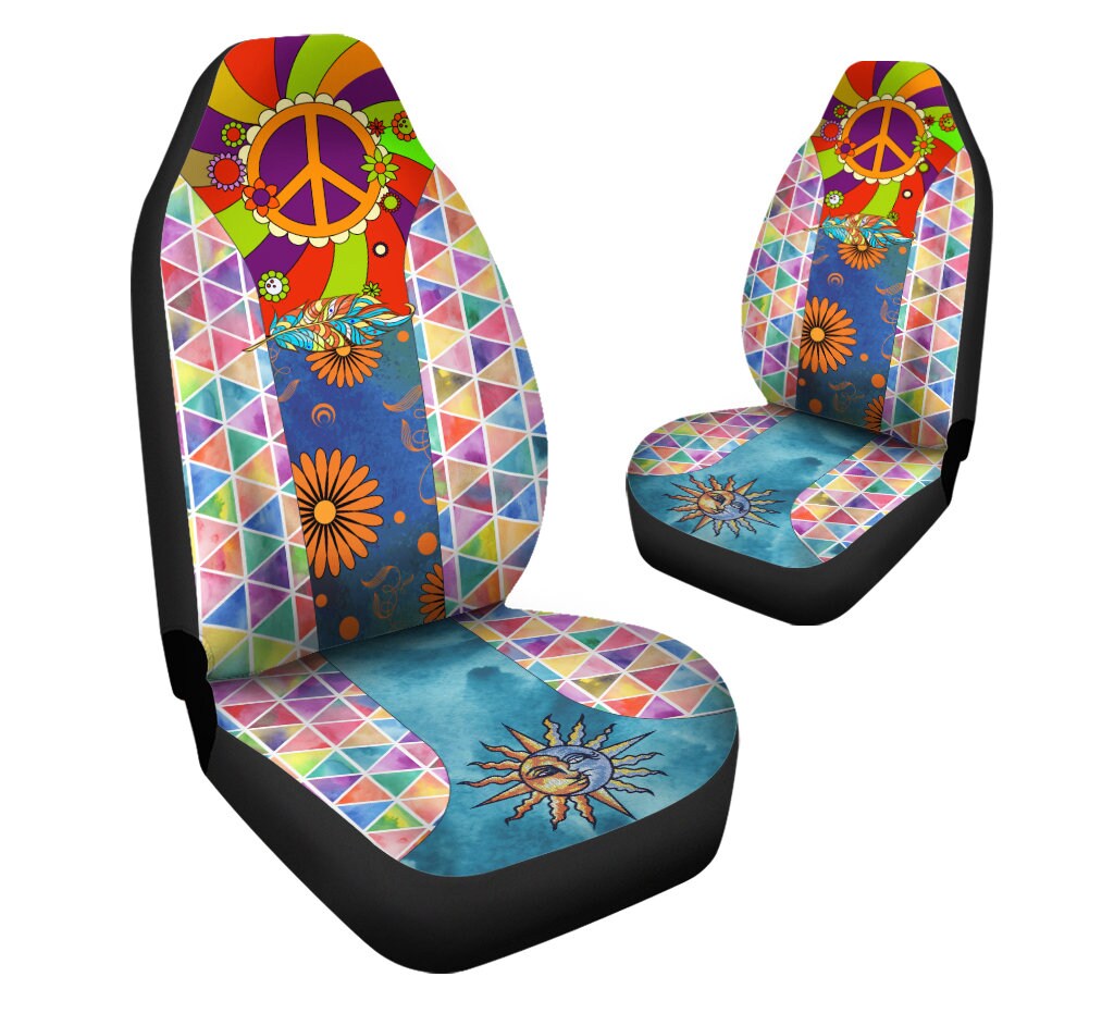 Colorful Hippie Car Seat Covers