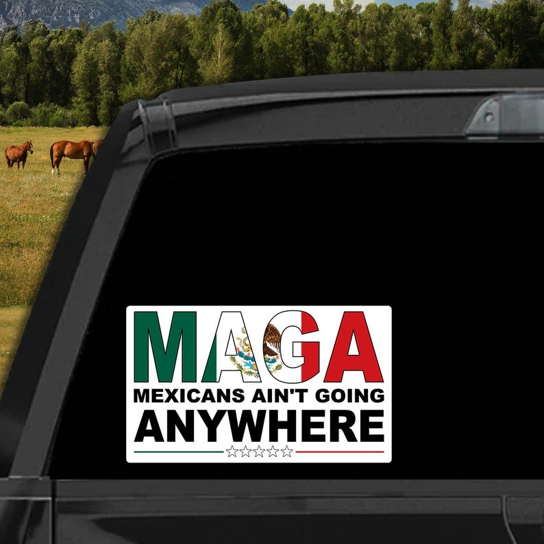 MAGA Mexicans Ain't Going Anywhere Stickers for Laptop Bumper Decal Car Stickers Latin Heritage Latin Pride (5"x 3") bild 2