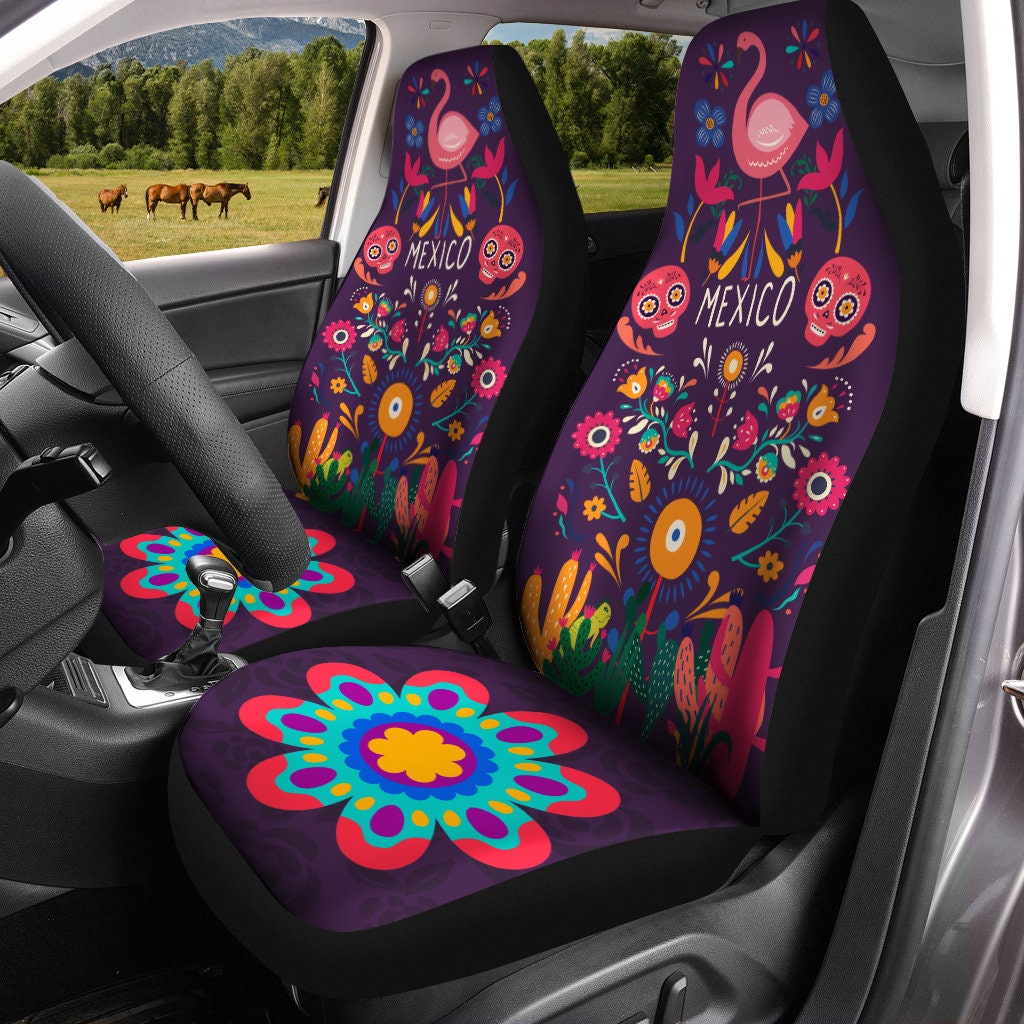 Sugar skull car seat cover - .de