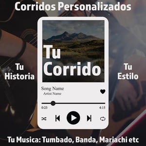 Corrido Personalizado Cancion en MP3 para regalo de Cumpleaños Cancion of Corrido en Banda Tumbado Norteño Cartel