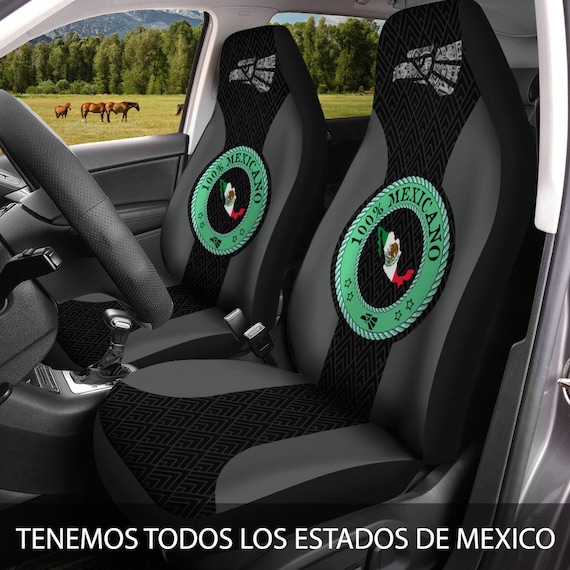 Estuche Para Asientos Para Carros Diseño Estados De Mexico Y Para Sol Car  Seat Cover With Mexican Flag Sun Shade Combo set of 2 