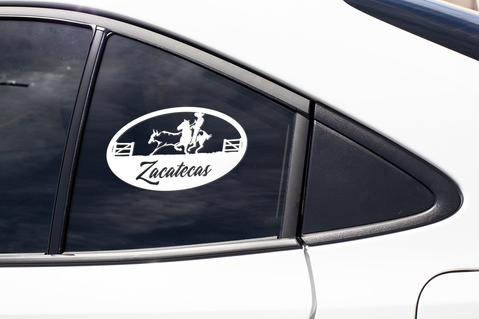 Zacatecas Decal Sticker Coleadero Charreada Rodeo Vinyl Etsy