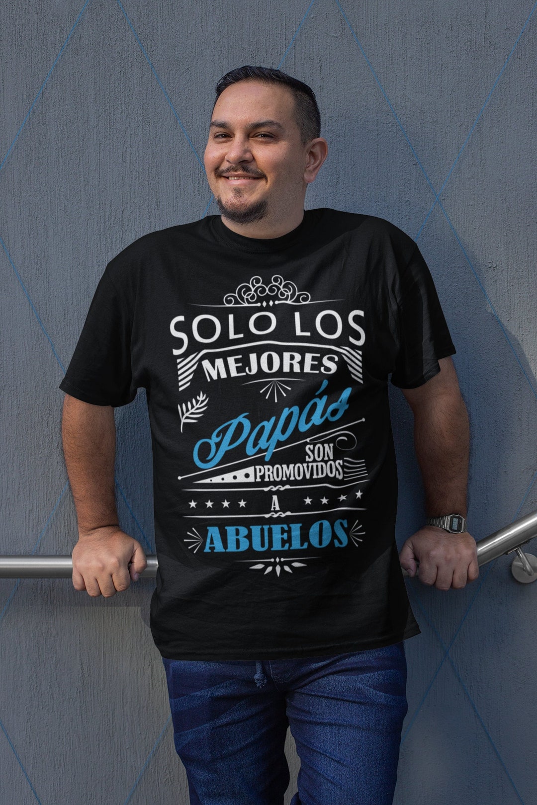 Buy Camiseta De Hombre Los Mejores Padres Son Abuelos T-shirt Short-sleeve  Anuncio De Embarazo Español Spanish Vas a Ser Abuelo Online in India