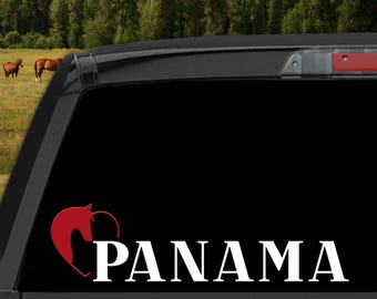 Western Panama Decal Stickers para Carros Calcomanias para Autos Panama Decal for Cars and Trucks Latin Heritage