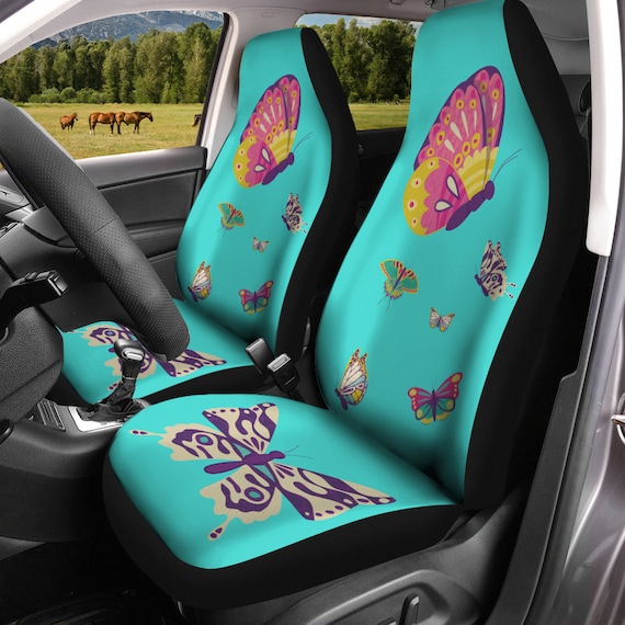 Coprisedili universali turchesi Butterfly Design per auto, protezioni dei  sedili del veicolo, proteggere il seggiolino auto set di 2 -  Italia