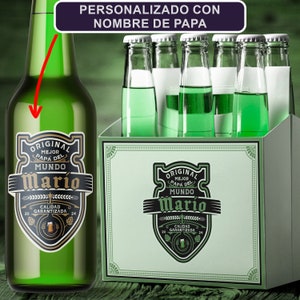 Plantillas para Cerveza Personalized Father&#39;s day beer labels in Spanish Decoración para Día del Padre Personalizado Etiquetas de Cerveza