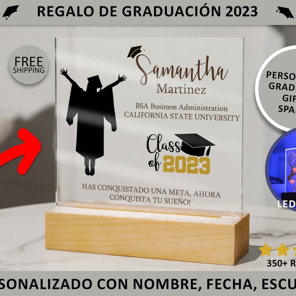Regalos de graduación 2023 mujer Regalo de graduación 2023 hombre personalizado en Español graduación 2023 personalizada regalo único