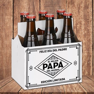 Regalo Para Día Del Padre Tarro De Cerveza Etiquetas Y Caja Para ...