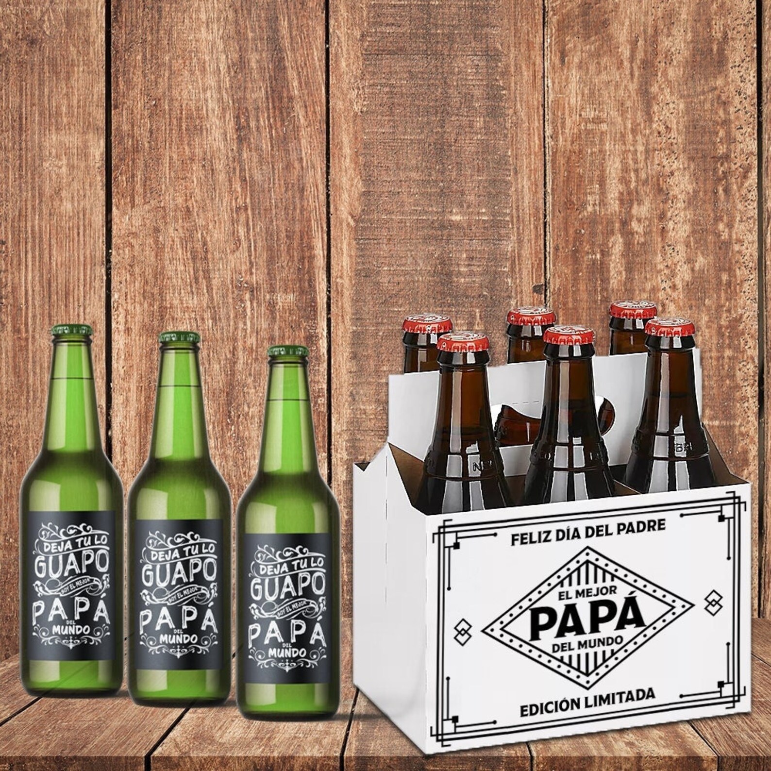 Regalo Para Día Del Padre Etiquetas Para Cervezas Y Caja 6 - Etsy
