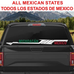 Mexico Decal Sticker Vinyl for Your Truck Calcomania para Troca o Carro Mexican States Modern Design Decals