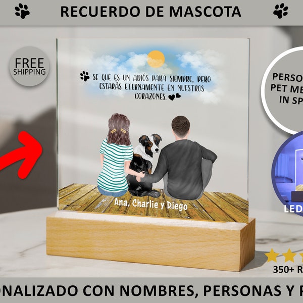 Regalo Memorial de Mascotas Recuerdo de Perro Placa Memorial de Perro  Pet Memorial Plaque in Spanish