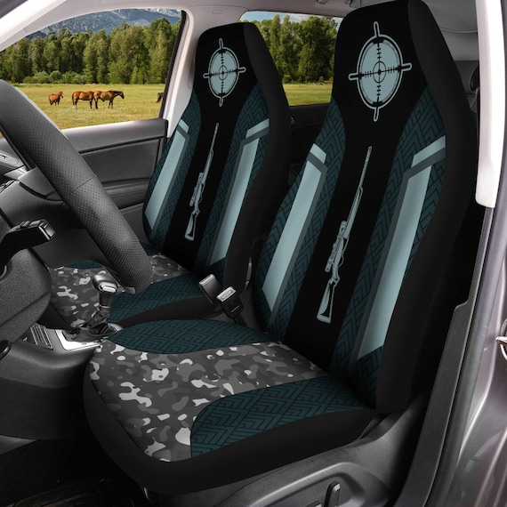 Buy Hunting Car Seat Cover Rifle and Crosshair Camouflage